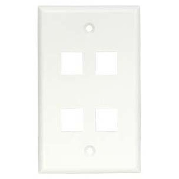 Bestlink Netware Keystone Wallplates - Smooth Face 101834WT